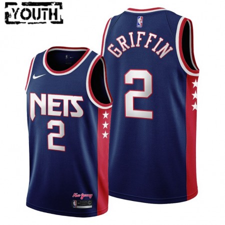 Kinder NBA Brooklyn Nets Trikot Blake Griffin 2 Nike 2021-2022 City Edition Throwback 90s Swingman